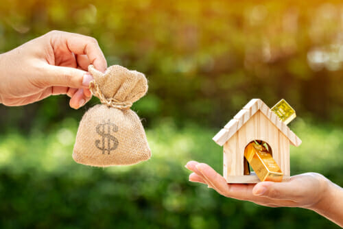 A concept image that communicates what happens when you get a rehab loan.